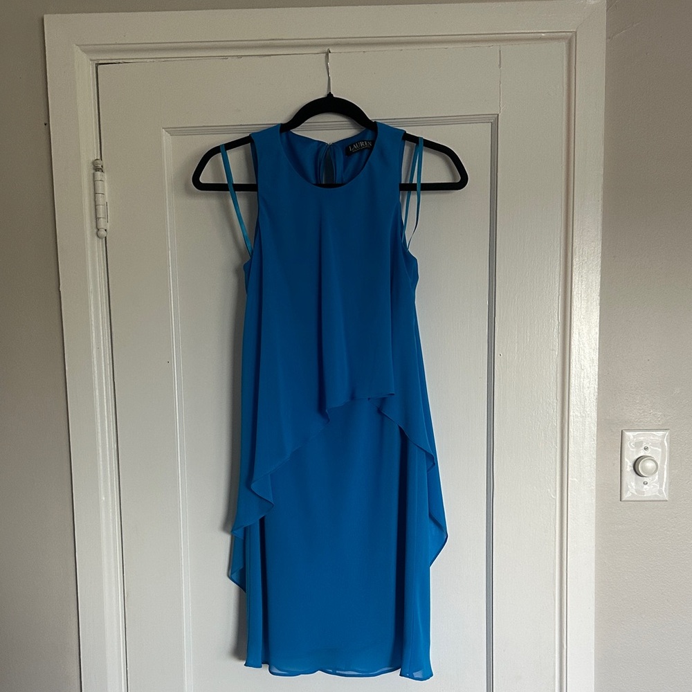Calvin Klein Vibrant Blue High Low Dress